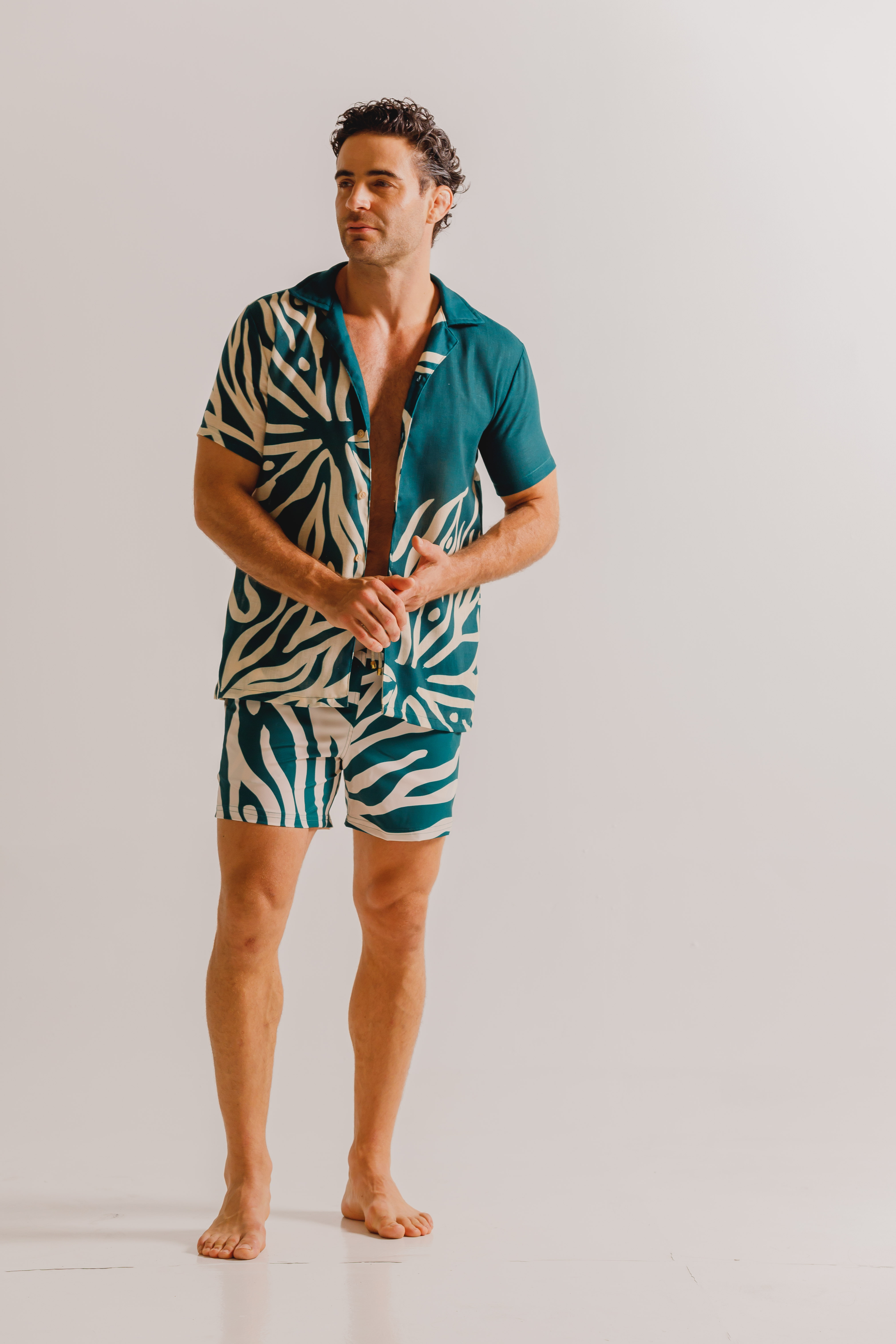 Camisa Hombre Coral Verde – foto 10